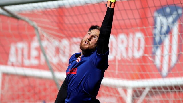 Jan Oblak con el Atlético de Madrid.