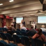 El director de Mossos, Pere Ferrer; el conseller de Interior, Miquel Buch, y el comisario jefe de Mossos, Eduard Sallent, en rueda de prensa