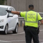Punto de control de La Guardia Civil de Tráfico