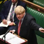 Boris Johnson esta semana en el Parlamento británico