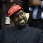 El rapero Kanye West durante un acto de Donald Trump en octubre de 2018