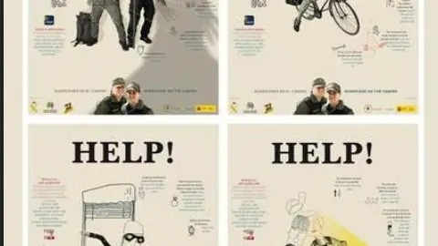 Uno de los carteles de información de los peregrinos