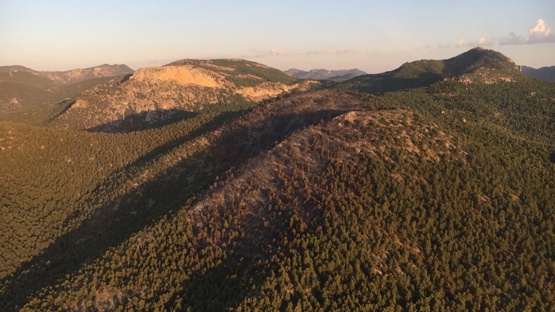 Sucesos.- Emergencias da por controlado el incendio forestal del Cerro Gordo de Caravaca de la Cruz (Murcia)