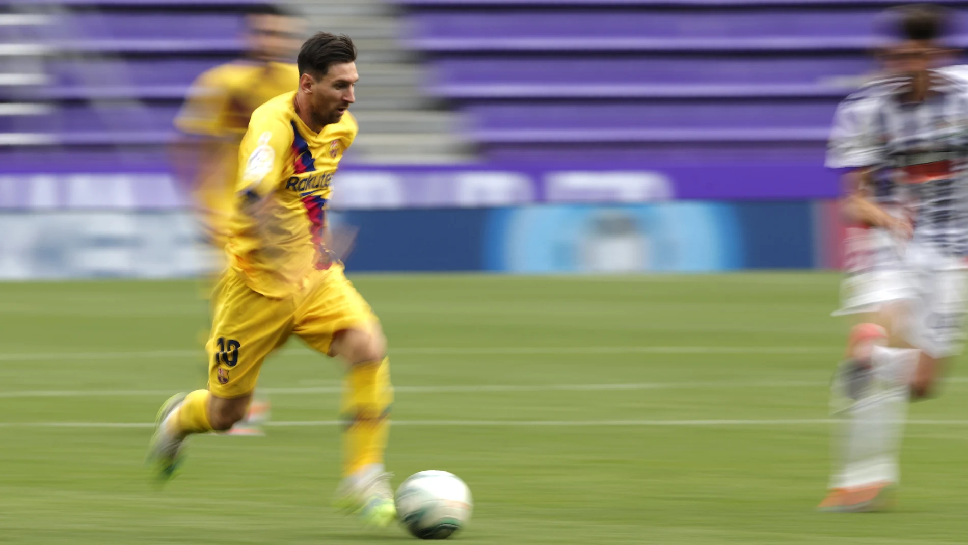 Messi, en su partido contra el Valladolid