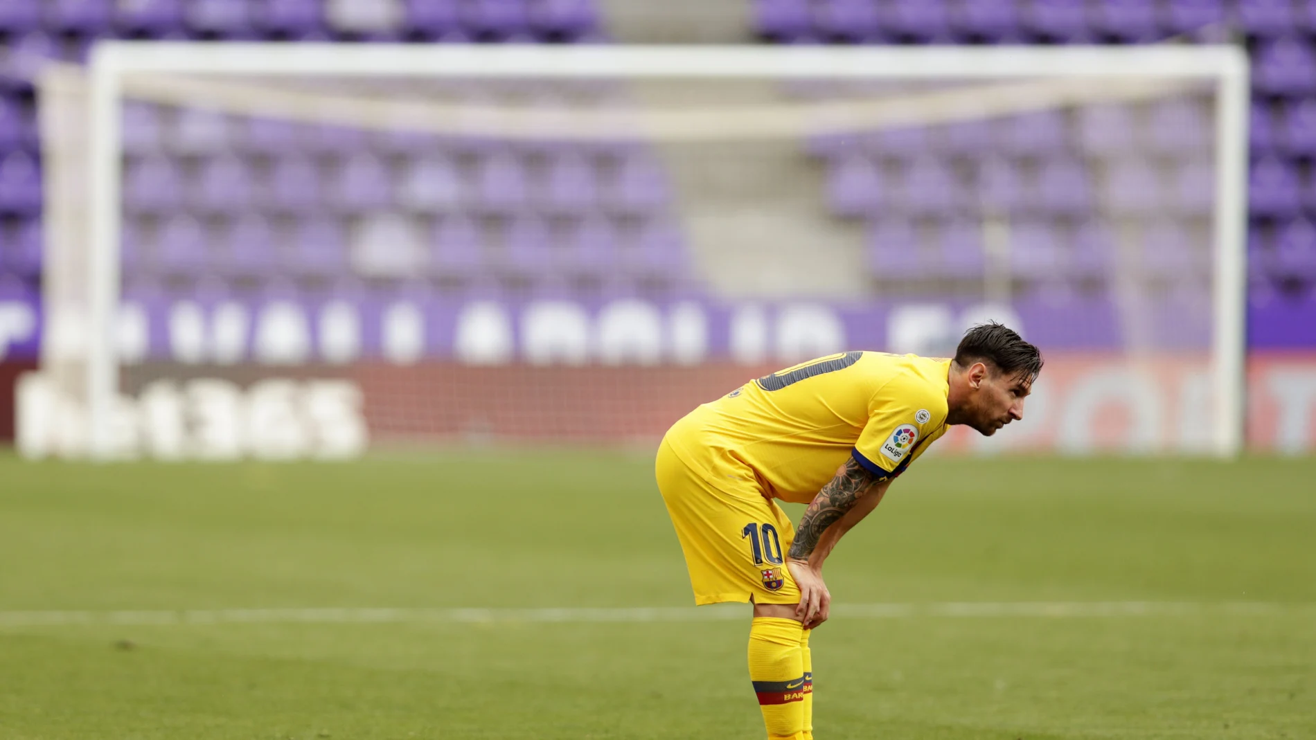 Messi, en el partido contra el Valladolid en el José Zorrilla