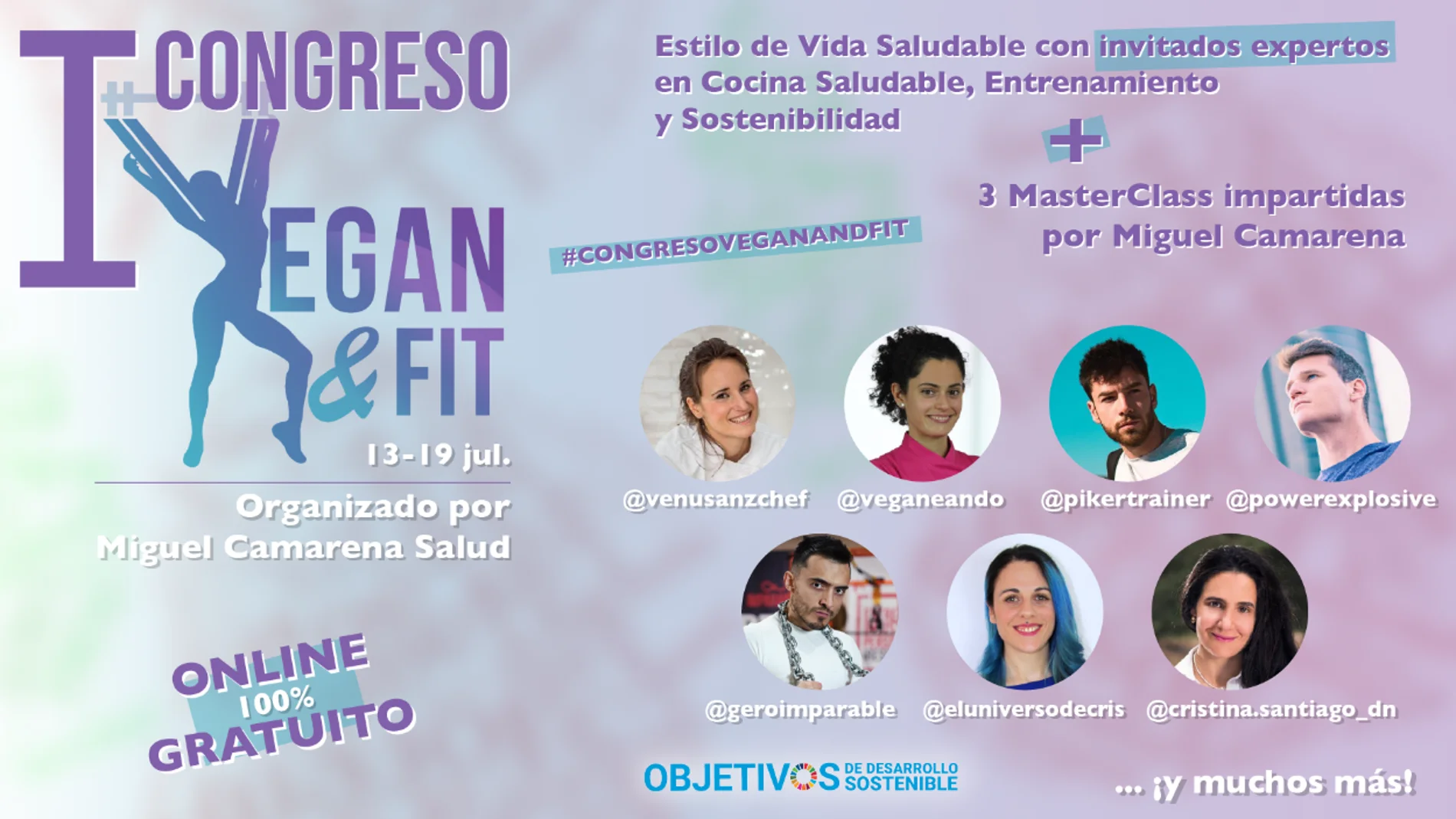 Miguel es defensor de un estilo de vida vegano y saludable desde hace más de 7 años y, a su corta edad, ha querido crear el primer congreso gratuito online “Vegan & Fit”, donde el objetivo es que más de 20 mil personas puedan disfrutar del contenido que ofrecerá en la semana del 13 de julio.