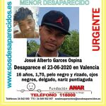 Sos Desaparecidos ha denunciado la desaparición de un menor en Valencia. Falta desde el día 23 de junio.