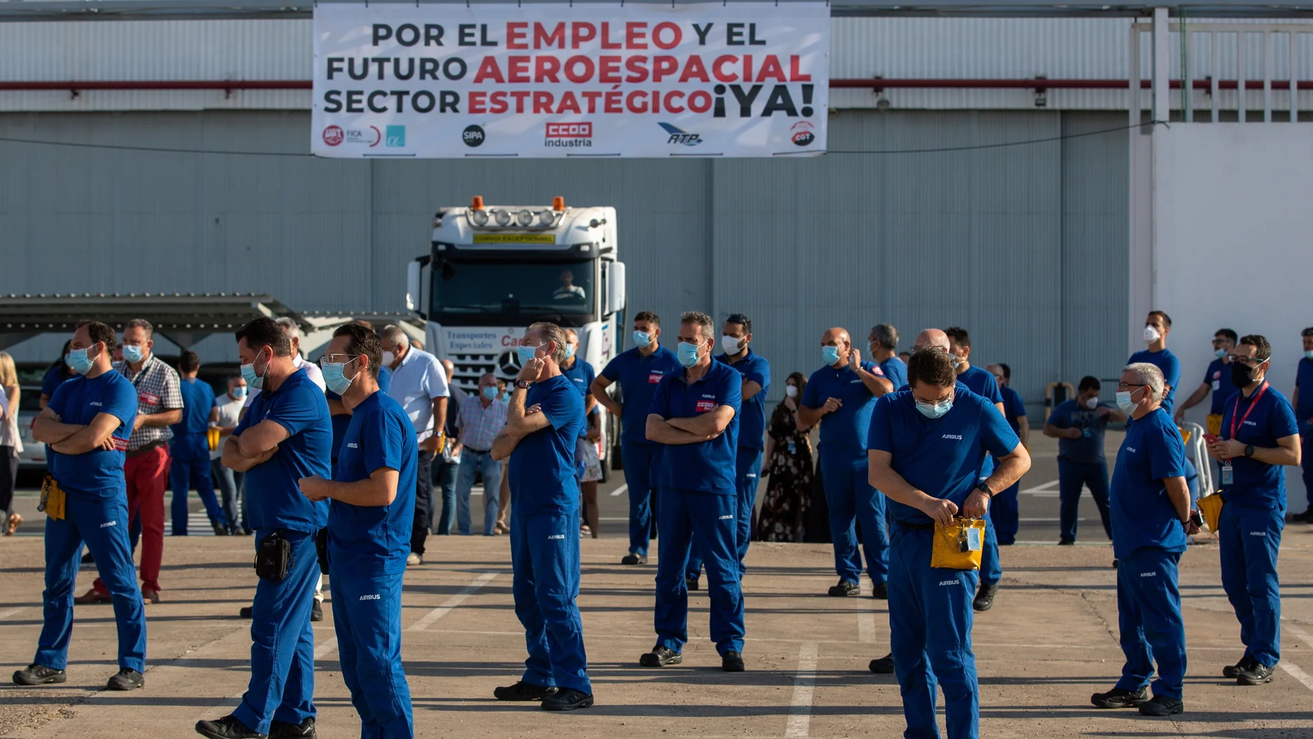 Trabajadores de Airbus en Sevilla se movilizan en defensa del futuro del sector aeronáutico