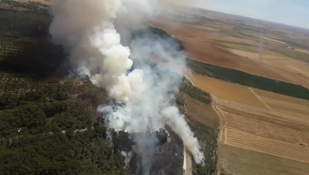Incendio declarado en Villagarcía de Campos