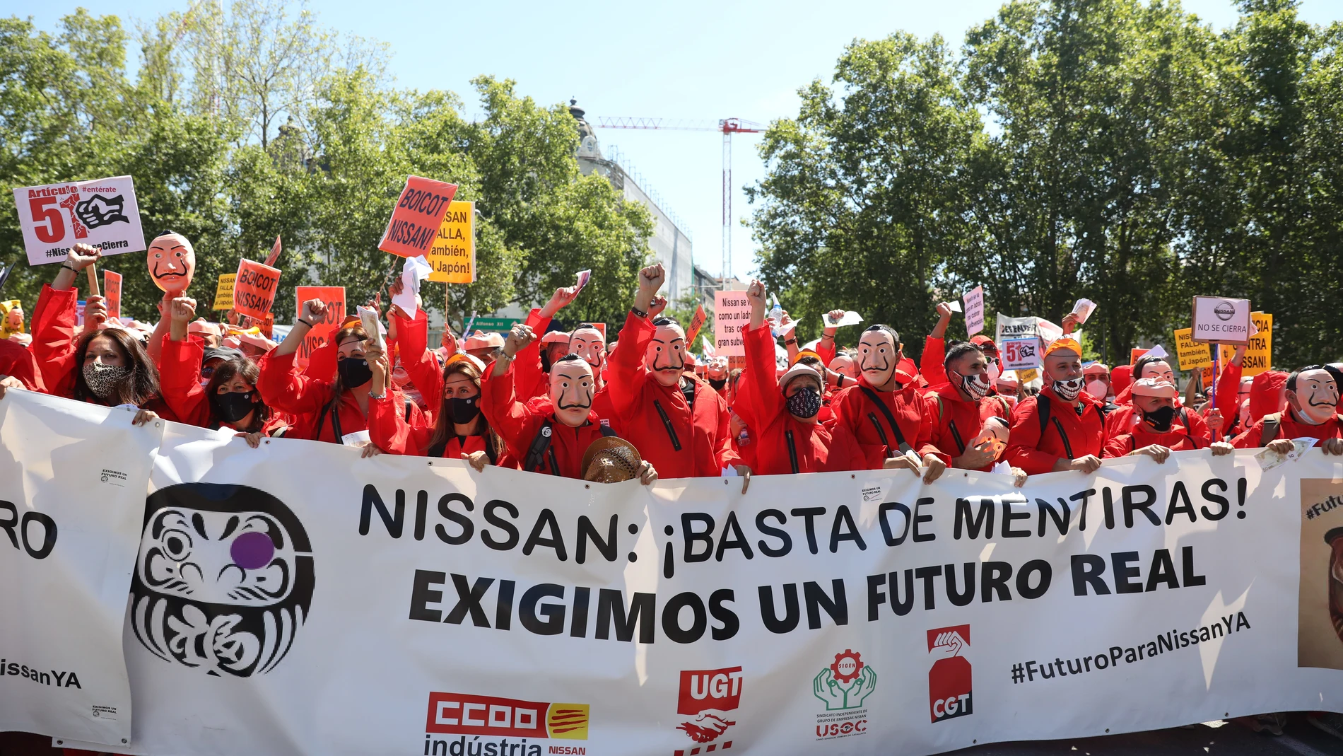 Trabajadores de Nissan se manifiestan hoy en Madrid por el cierre de su planta de Barcelona