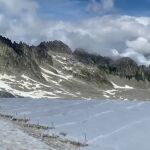 protegen con lonas el glaciar Presenta en Italia