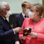 António Costa y Angela Merkel intercambiaron regalos de cumpleaños