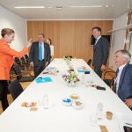 Los líderes de los llamados (países frugales), durante una de las reuniones de la cumbre europea de Bruselas