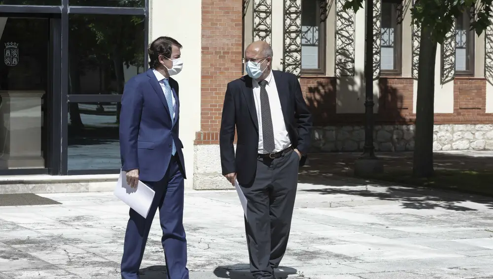 El presidente de la Junta, Alfonso Fernández Mañueco, y el vicepresidente, Francisco IgeaJCYL17/07/2020