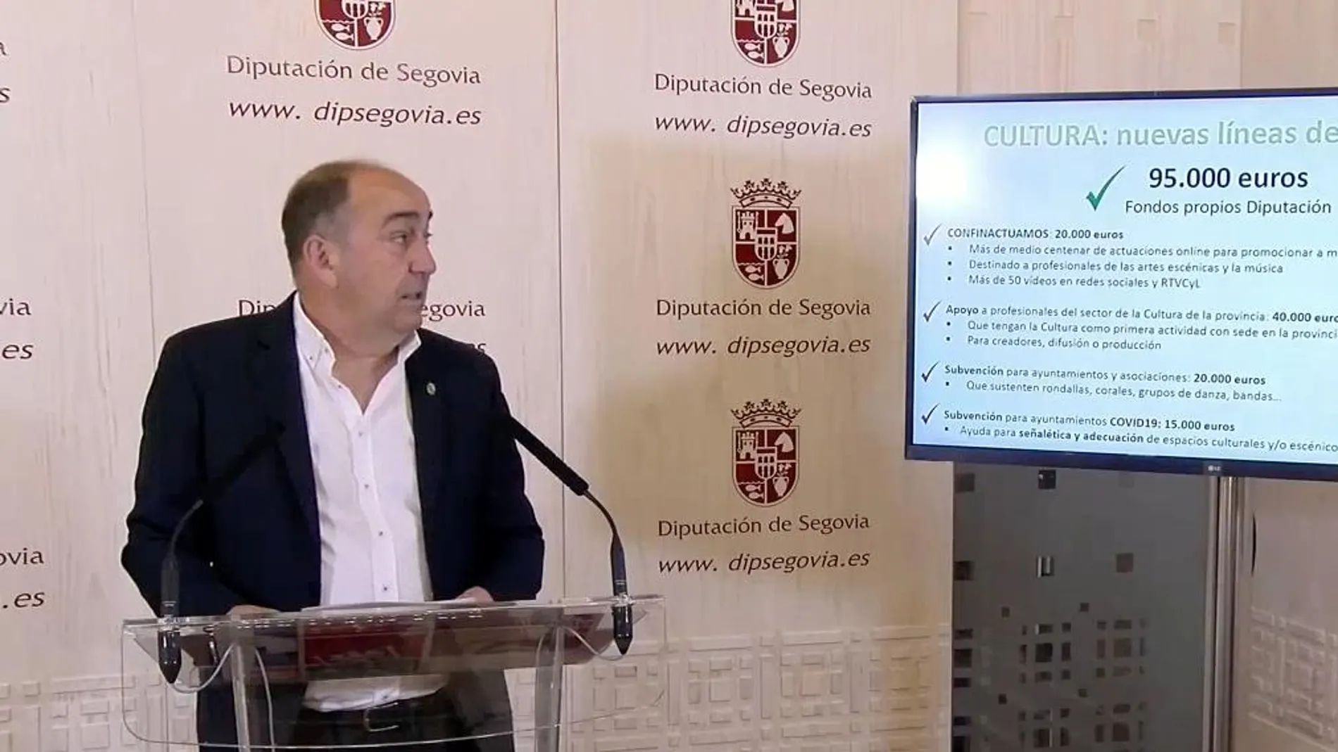 El presidente de la Diputación de Segovia, MIguel Ángeld de Vicente