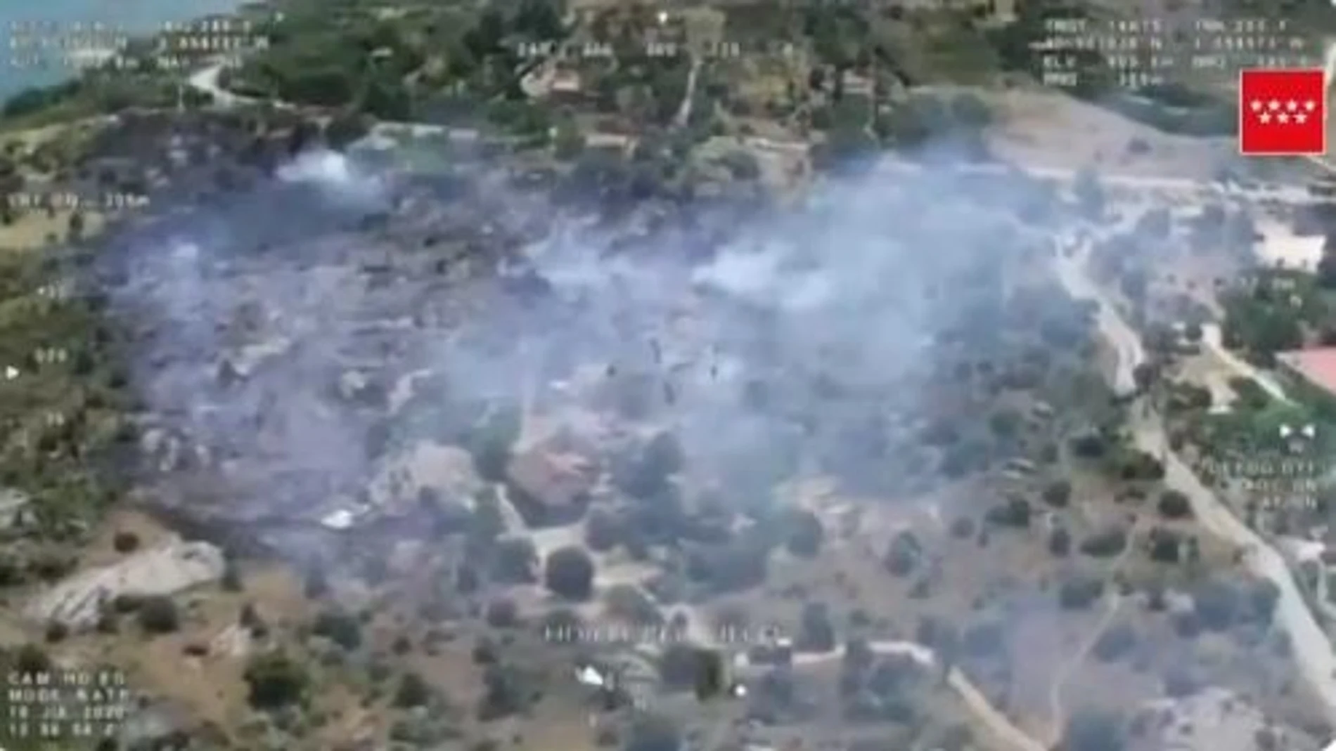 Sucesos.- Desalojado sin heridos un cámping en El Berrueco por un incendio cercano