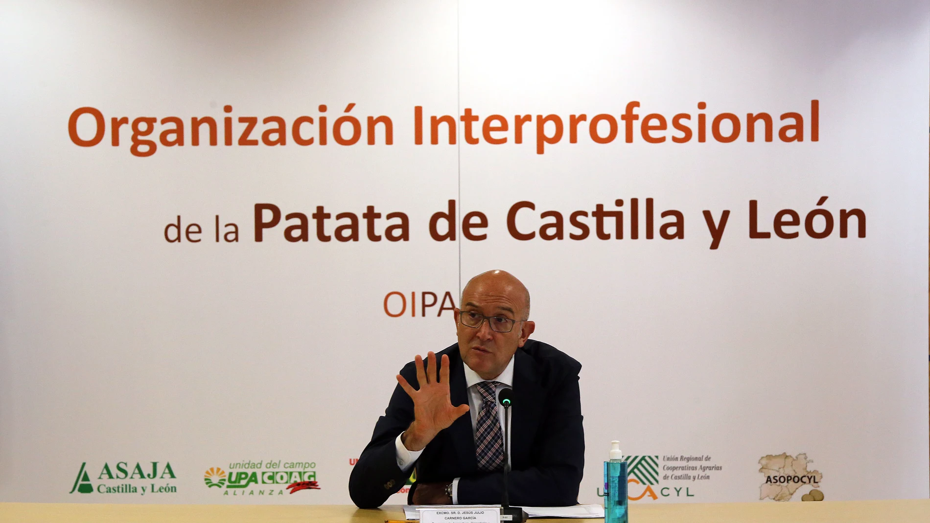 El consejero de Agricultura, Ganadería y Desarrollo Rural, Jesús Julio Carnero, asiste a la constitución de la Interprofesional de la Patata
