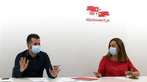 El secretario general del PSOECyL y portavoz en las Cortes, Luis Tudanca,durante la reunión de la Comisión Ejecutiva del partido