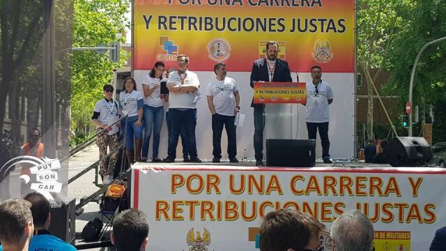 Manifestación de militares en Madrid en una imagen de archivo