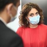 La ministra portavoz y de Hacienda, María Jesús Montero, al término de la rueda de prensa posterior al Consejo de Ministros