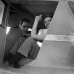 Howard Hughes y Katherine Hepburn, durante la época en la que mantuvieron una apasionada relación