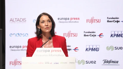 La ministra de Industria, Comercio y Turismo, Reyes Maroto, en un acto público el pasado día 22
