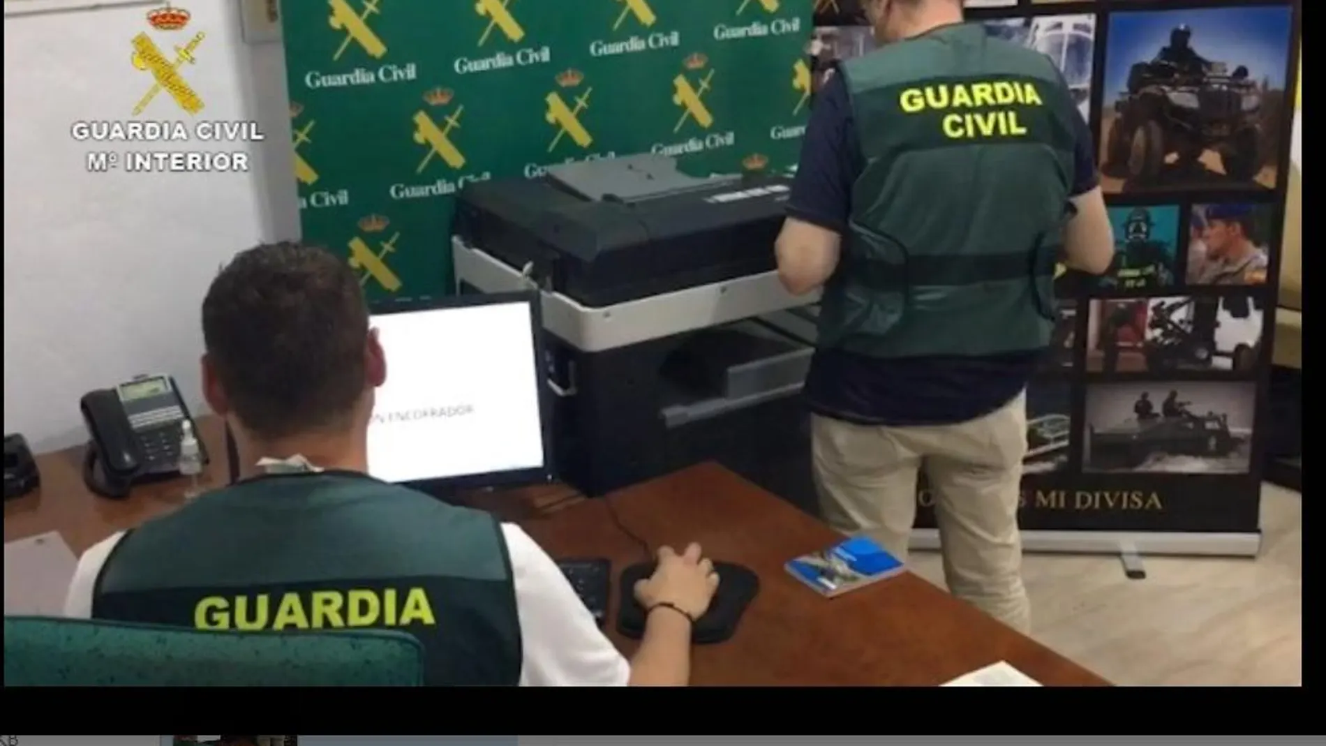 Material intervenido en la operación