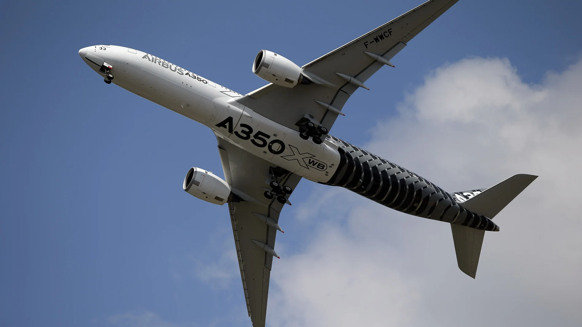 Imagen de un A350, proyecto objeto del contencioso arancelario entre Europa y EE UU