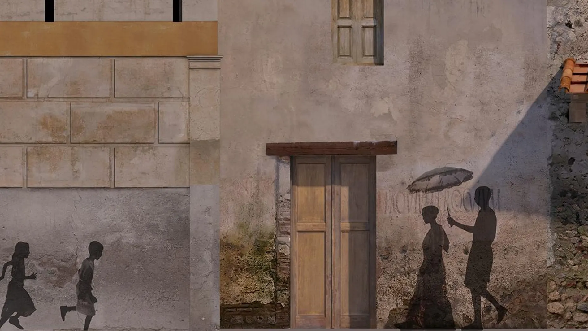 Una de las recreaciones virtuales que ofrece el Grand Palais sobre la ciudad de Pompeya