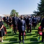 Castilla y León honra a las víctimas de la pandemia en un acto celebrado en el Jardín de los Zuloaga de Segovia