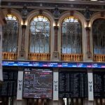 Vista general de la Bolsa de Madrid, este lunes