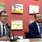 El alcalde de Murcia, José Ballesta, junto al concejal de Desarrollo Urbano y Modernización, José Guillén