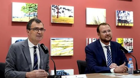 El alcalde de Murcia, José Ballesta, junto al concejal de Desarrollo Urbano y Modernización, José Guillén