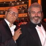 Carlos García Calvo junto a Lorenzo Caprile