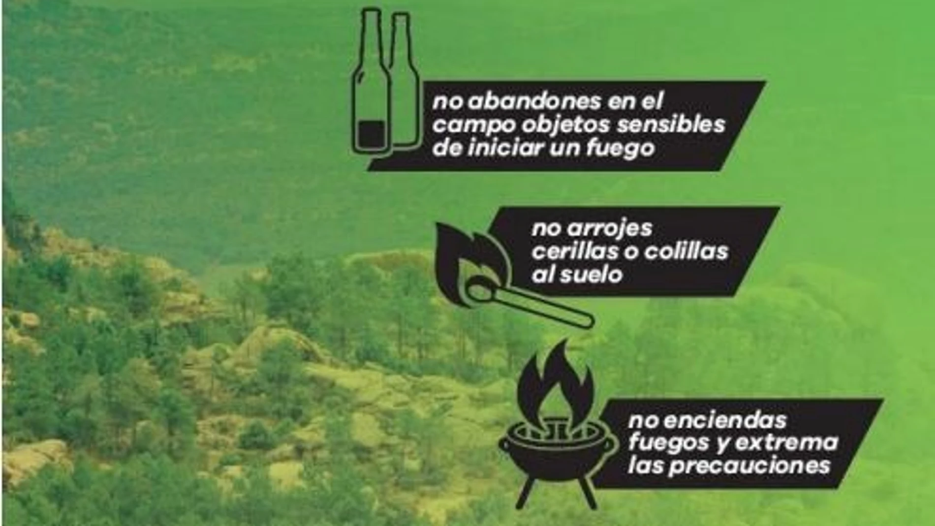 El nivel de riesgo de incendio forestal este miércoles es extremo en el Noroeste y muy alto en el resto de la Región
