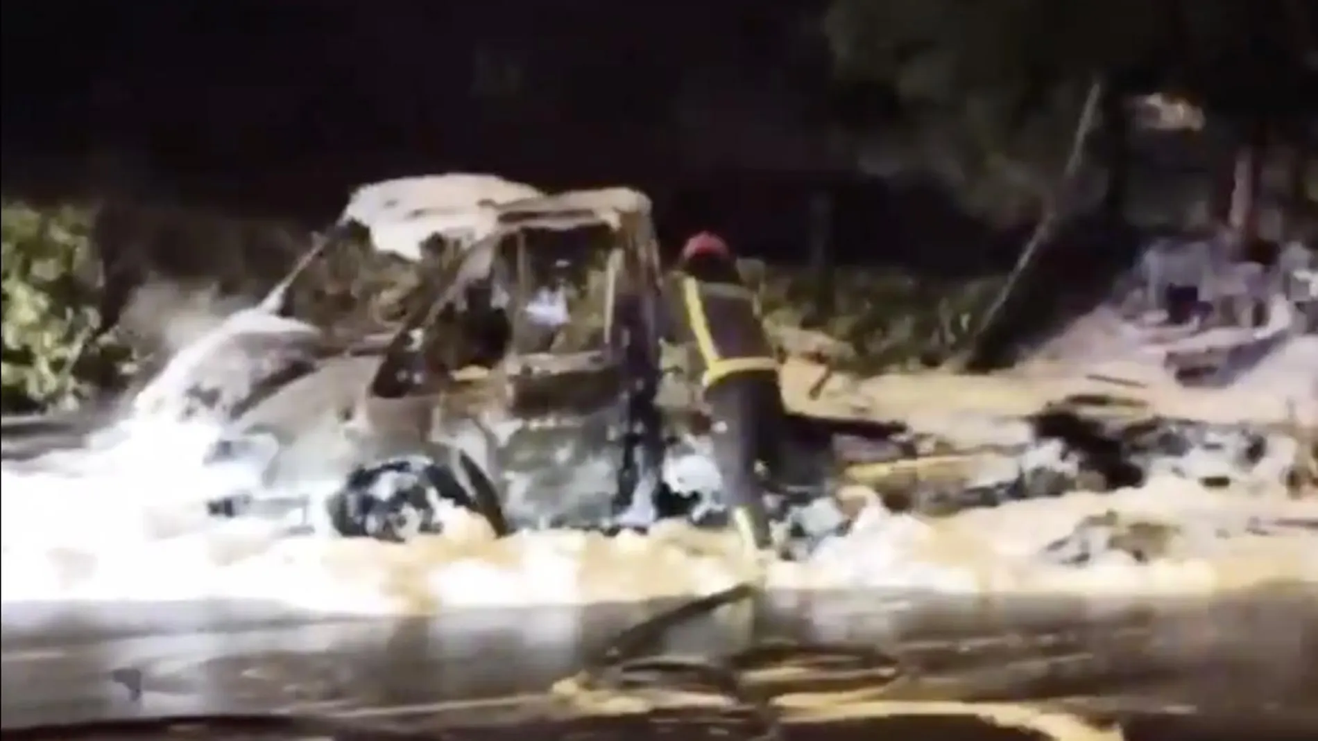 Autocaravana quemada del exconcejal de Ciudadanos en el Ayuntamiento de Málaga y diputado provincial, Juan Cassá