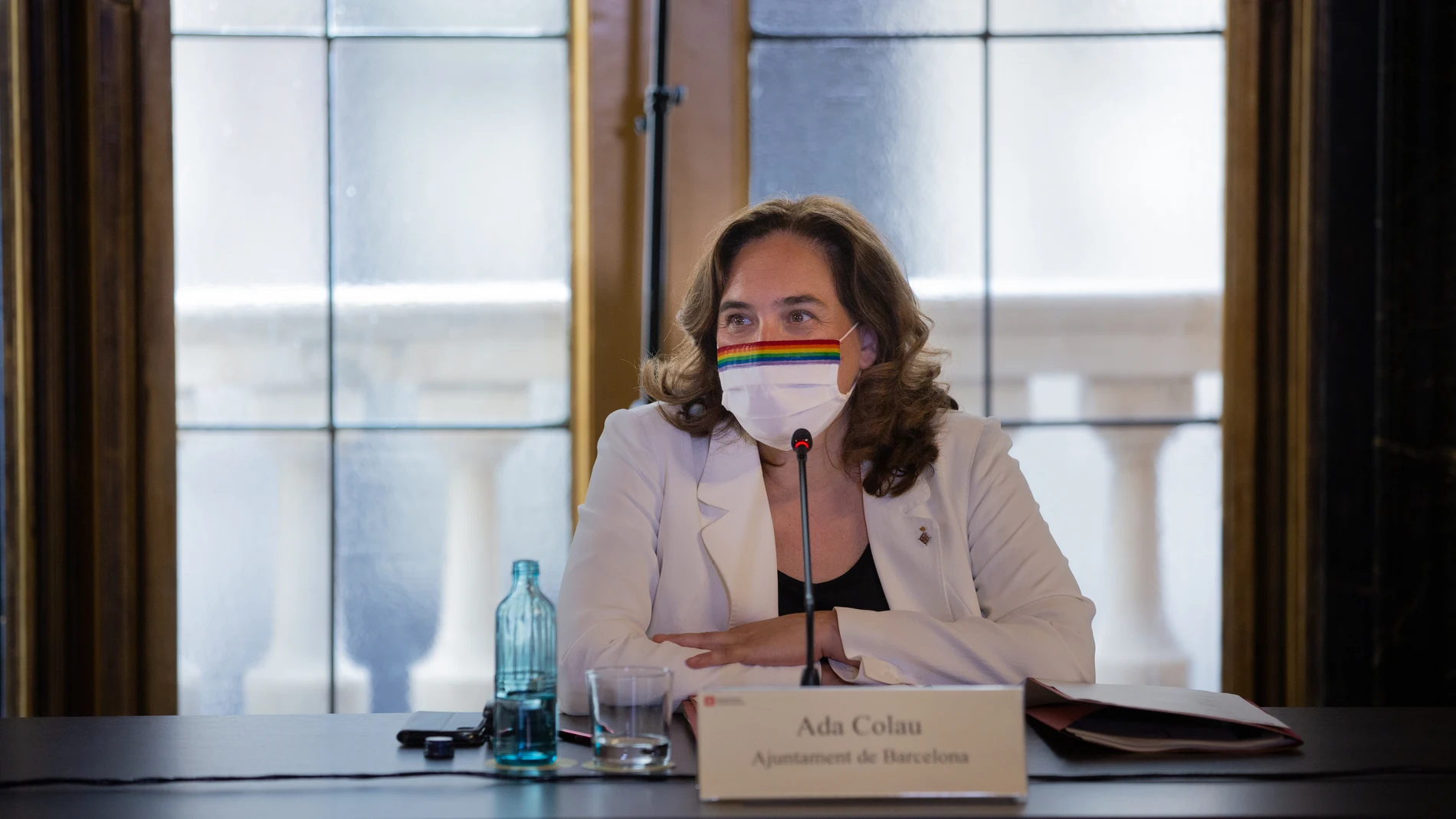 La alcaldesa de Barcelona, durante la celebración de la Junta Local de Seguridad de Barcelona en el Ayuntamiento de Barcelona