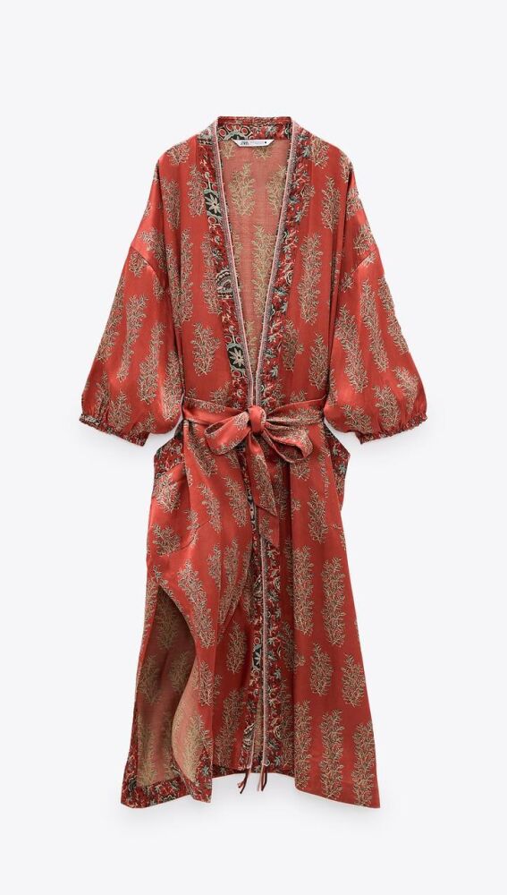 Vestido discount kimono zara