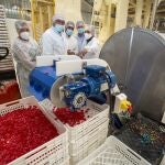 El consejero de Agricultura, Ganadería y Desarrollo Rural, Jesús Julio Carnero, visita las instalaciones de la empresa familiar Golydul. Durante la visita estuvo acompañado por el presidente de la Diputación, Carlos García y el delegado Territorial, José Francisco Hernández.