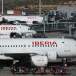 Varios aviones en el aeropuerto de Barajas