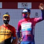 Evenepoel, junto a Landa en el podio final de la Vuelta a Burgos