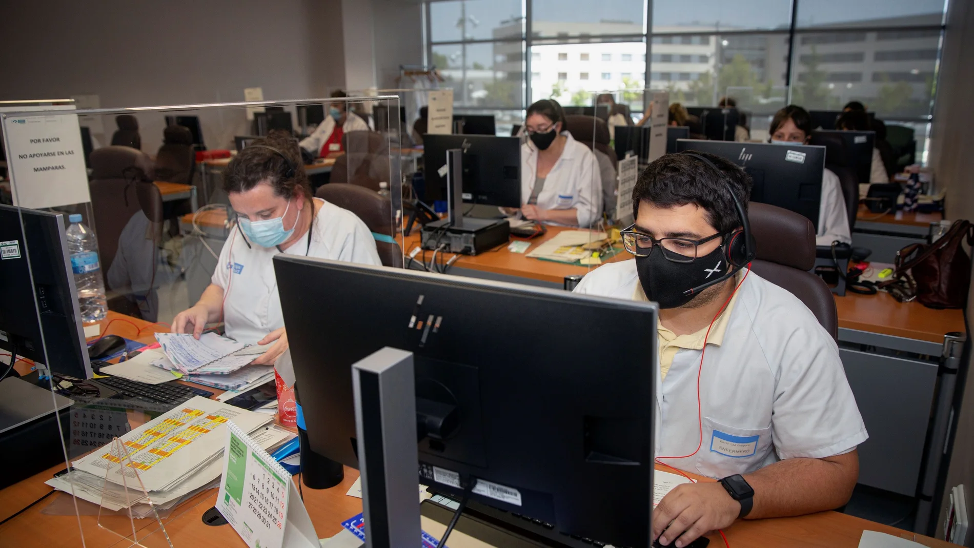 Imagen de los trabajadores del grupo multidisciplinar de rastreadores de Logroño