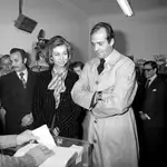 Referendum Constitucional del 6 de diciembre de 1978, En la foto los Ryes de España Juan Carlos I y Sofia de Grecia