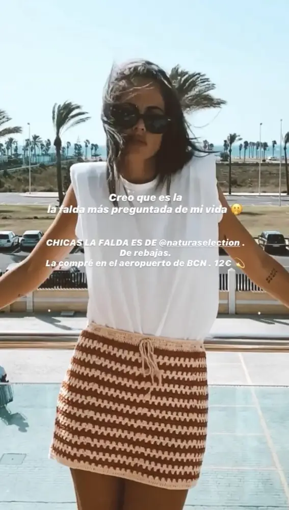 Marta con la falda que arrasa en Instagram.