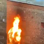  Se declara un incendio en la iglesia más antigua de Plasencia