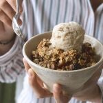 Helado nueces y avena.