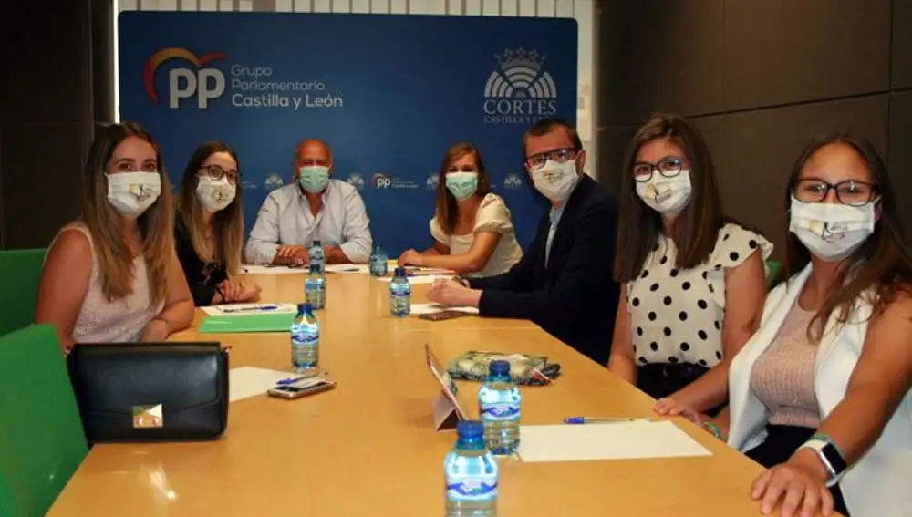 Reunión de los miembros del Consejo Juventud Castilla y León con el PP