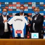 El nuevo entrenador del RCD Espanyol, Vicente Moreno, en su presentación
