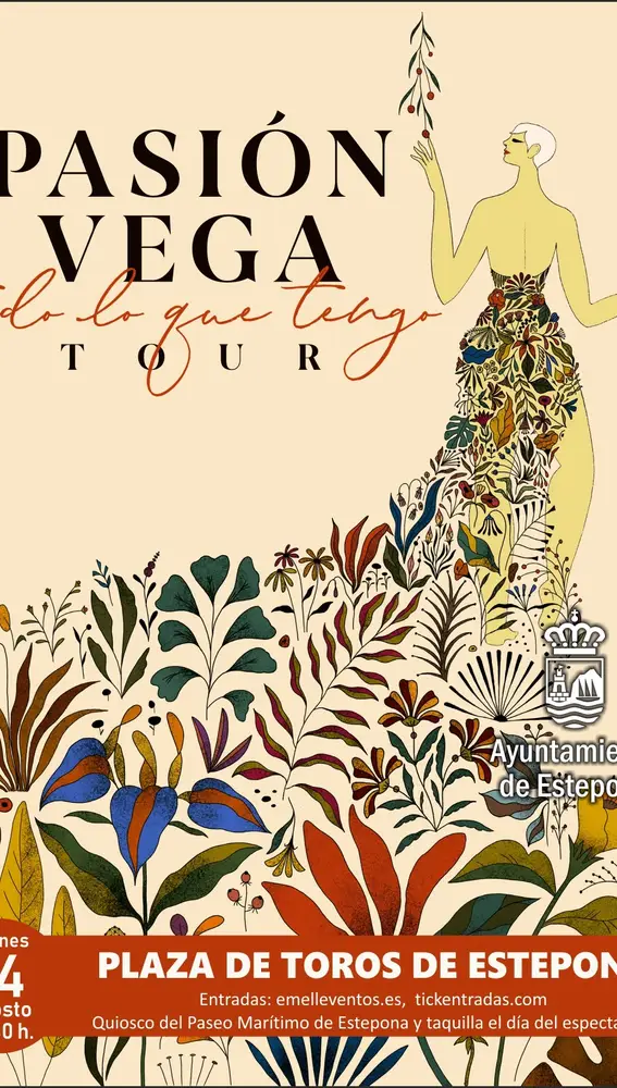 Cartel del concierto de Pasión Vega