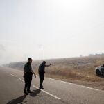 denso humo provocado por los dos incendios en Salamanca